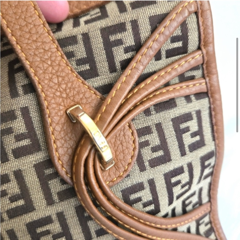 Fendi Brown Monogram Tote - Picture 4 of 13